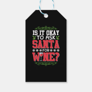 Christmas wine red wine quote gift tags