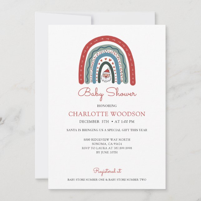Christmas Winter Baby Shower Invitation (Front)