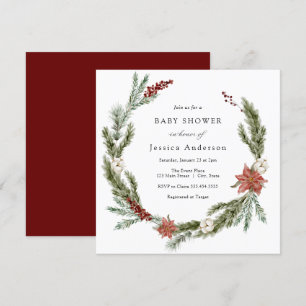 Christmas Winter Baby Shower Invitation
