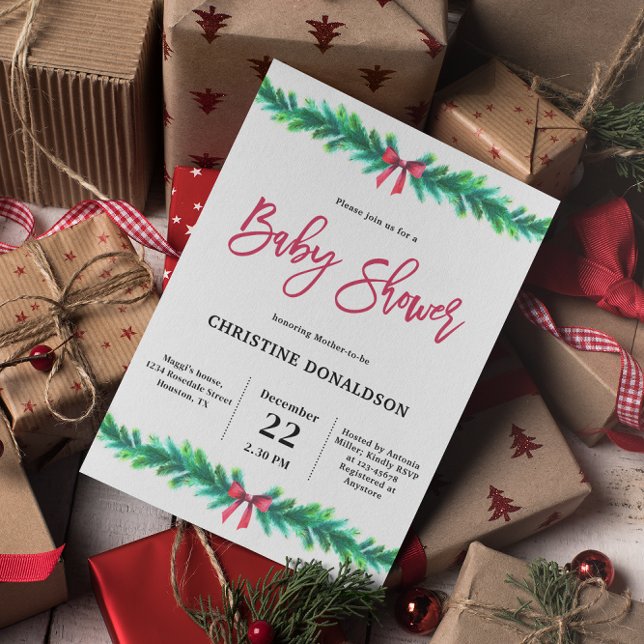 Christmas Winter Baby Shower  Invitation (Creator Uploaded)