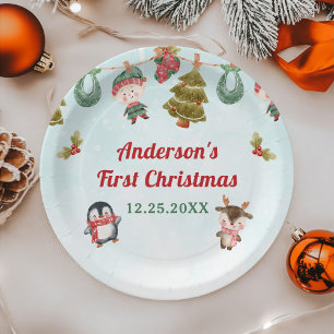 Christmas Winter Birthday Party Paper Plate