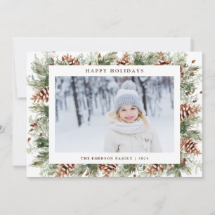 Christmas Winter Botanical Holiday Card