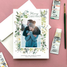 Christmas Winter Botanical Watercolor