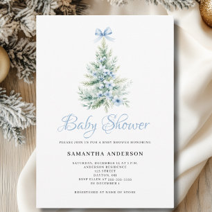 Christmas Winter Boy Baby Shower Invitation