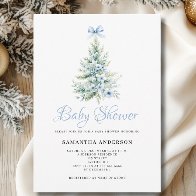Christmas Winter Boy Baby Shower Invitation (Creator Uploaded)