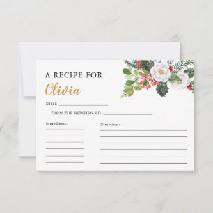 Christmas Winter Bridal Shower Card