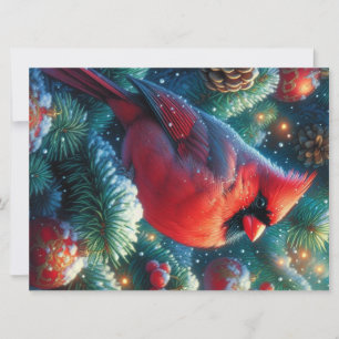 Christmas/winter Cardinal Holiday Card