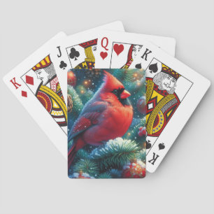 Christmas/winter Cardinal  Playing Cards