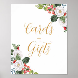 Christmas Winter Cards and Gifts Bridal Shower Poster