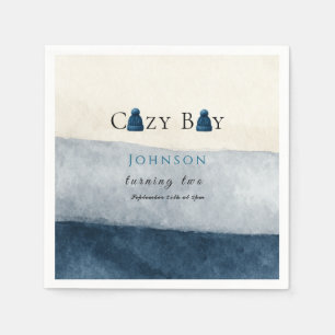 christmas winter cosy boy turning two napkin