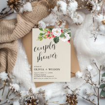 Christmas Winter Couples Shower Card