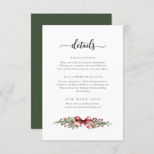Christmas Winter Details Enclosure Card