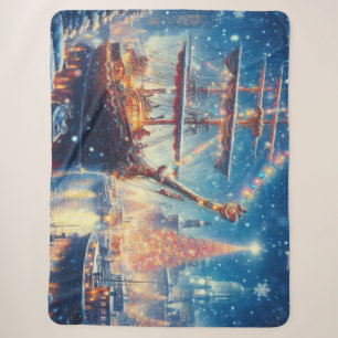 Christmas/Winter docked ship Sherpa Blanket