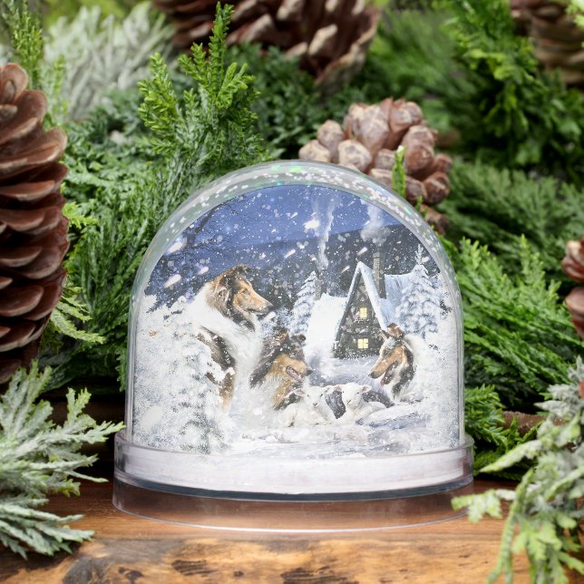 Christmas Winter Fairy Tale, Collies and Lambs - Snowglobe (Winter)