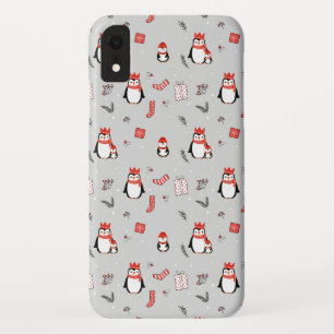 Christmas Winter Festive Family Penguin Party iPhone XR Case