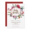 christmas winter floral baby shower invitation