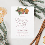 Christmas Winter Floral Merry Little Bridal Shower Invitation<br><div class="desc">join us to celebrate a merry little bridal shower! This elegant bridal shower invitation features a watercolor festive Christmas floral arrangement corner border. The text is a swirly elegant calligraphy script that is custom made with glyphs and swashes.</div>