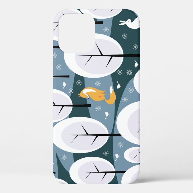 Christmas Winter Forest: Animals Seamless Pattern Case-Mate iPhone Case (Back)
