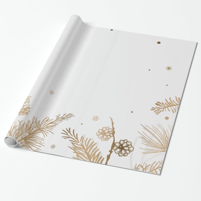 Christmas Winter Gift Paper (Unrolled)