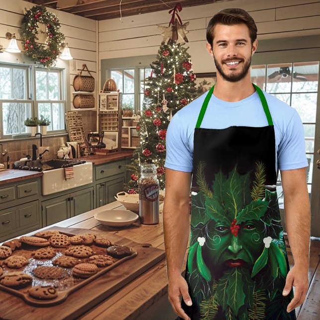 Christmas Winter Green Man Apron (Creator Uploaded)