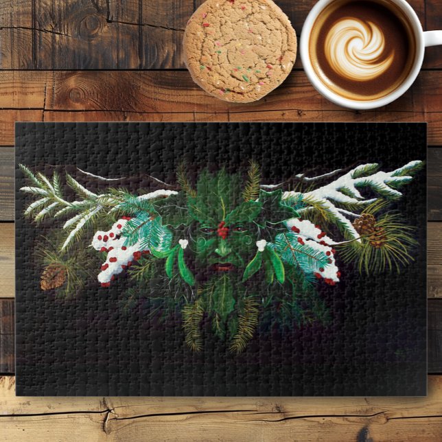 Christmas Winter Green Man Jigsaw Puzzle (Creator Uploaded)
