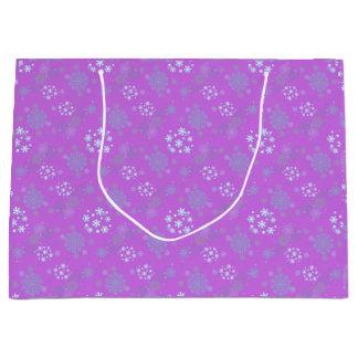 Christmas Winter Hanukkah Snowflake design Large Gift Bag