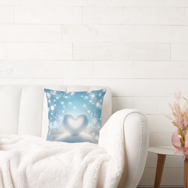 Christmas Winter Heart Cushion (Couch)