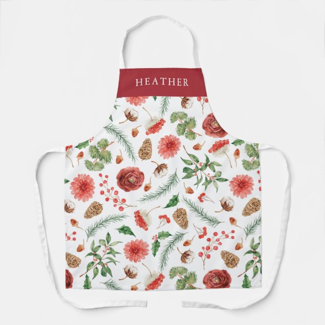 Christmas Winter Holiday Apron (Front)