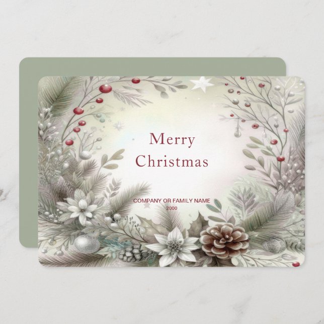 Christmas Winter Holiday Card (Front/Back)