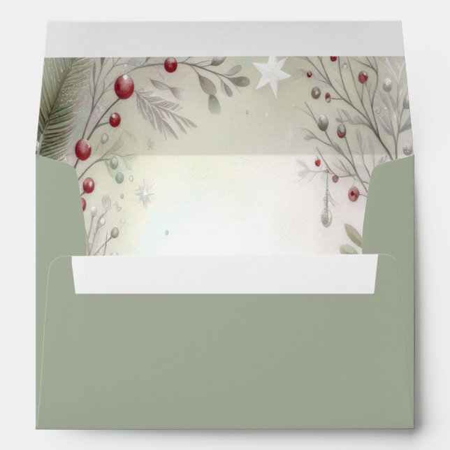 Christmas Winter Holiday Envelope (Back (Bottom))