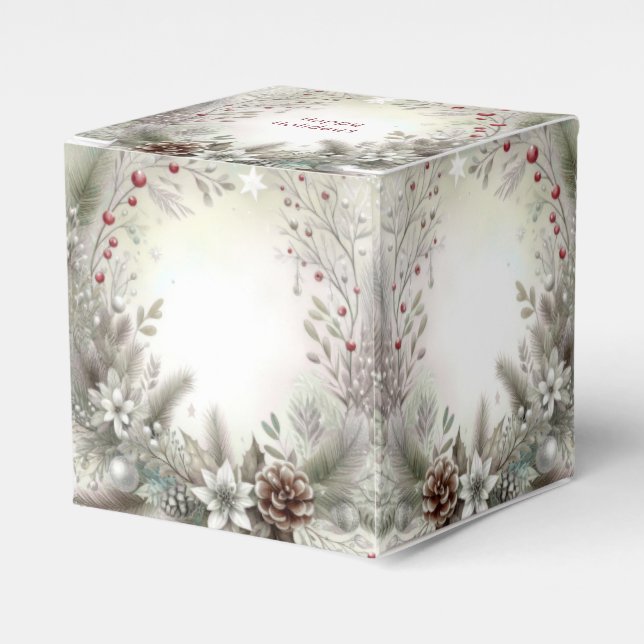 Christmas Winter Holiday Favour Box (Front Side)
