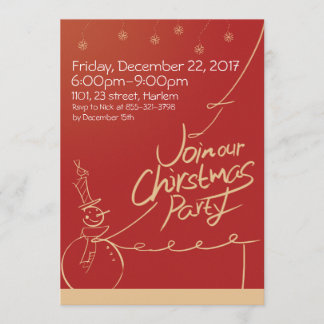 Christmas winter Holiday Party Inviation Invitation