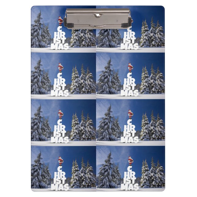 Christmas winter landscape clipboard (Front)