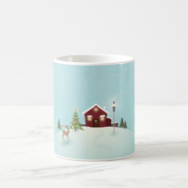 Christmas Winter Landscape Coffee Mug (Center)