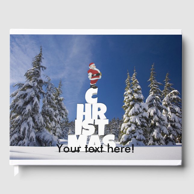 Christmas winter landscape guest book (Front)