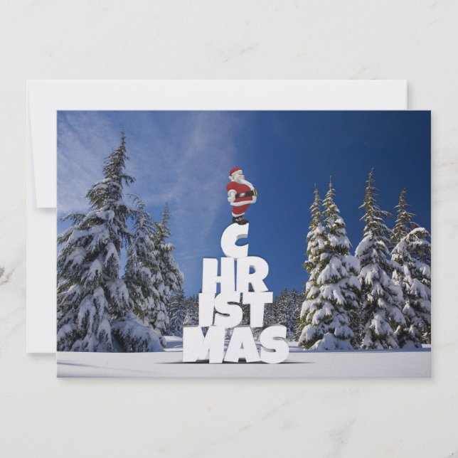 Christmas winter landscape invitation (Front)