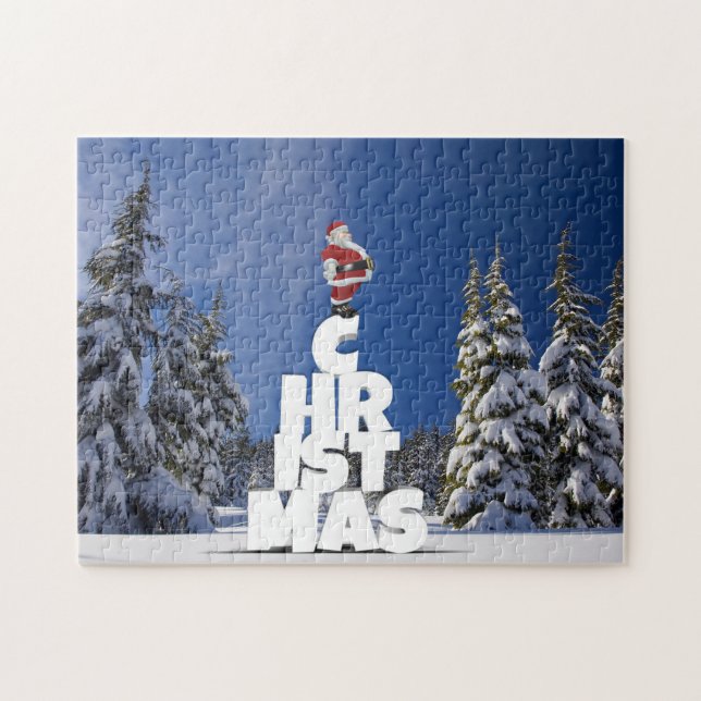 Christmas winter landscape jigsaw puzzle (Horizontal)