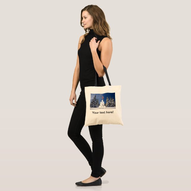 Christmas winter landscape tote bag (Front (Model))