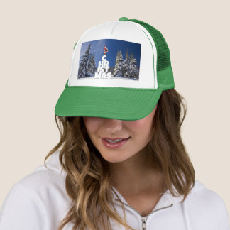 Christmas winter landscape trucker hat