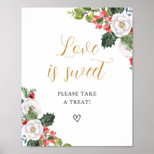 Christmas Winter Love is Sweet Treat Favor Sign
