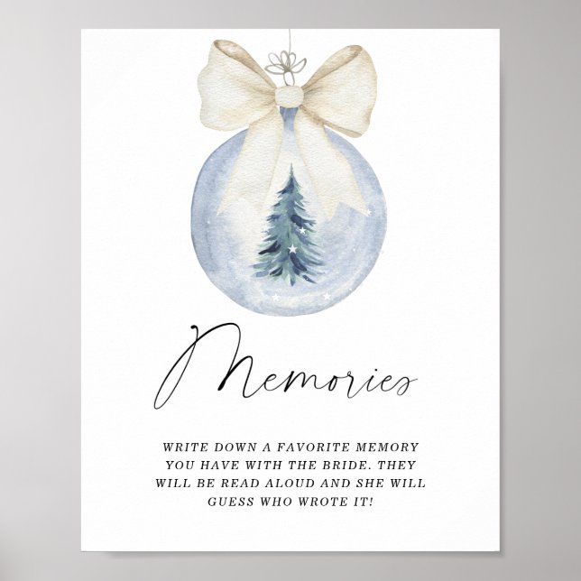 Christmas winter memories with the bride poster (Front)