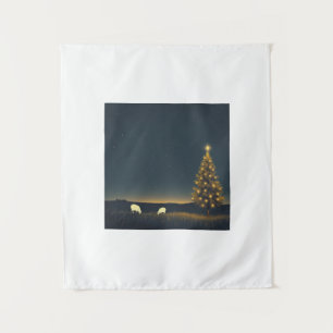 christmas winter night Tapestry