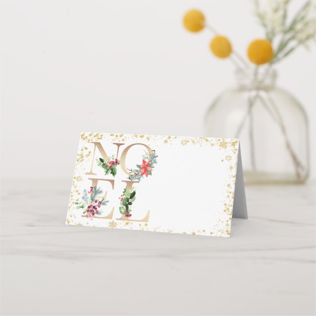 christmas winter Noel party holiday Place Card (Front)