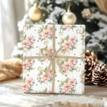 Christmas Winter Onederland gold pink Poinsettia Wrapping Paper Sheet<br><div class="desc">Christmas Winter Onederland gold pink Poinsettia Wrapping Paper Sheets 
Matching items are available.</div>