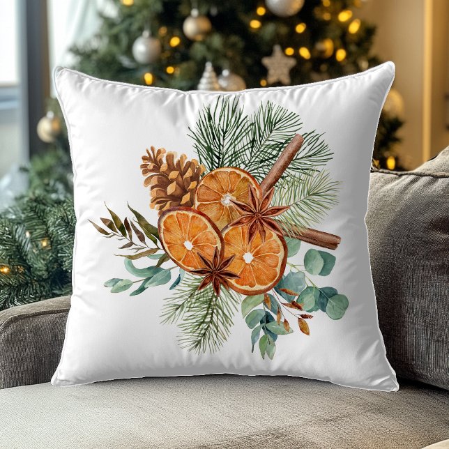 Christmas Winter Orange Pine Spice Bouquet   Cushion (Creator Uploaded)