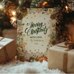 Christmas Winter Pine Elegance Holiday Card