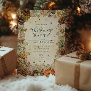 Christmas Winter Pine Elegance Invitation
