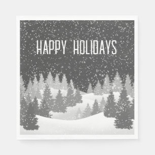 Christmas Winter Pines Napkins