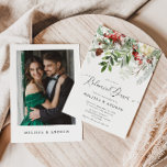 Christmas winter Rehearsal dinner photo Invitation<br><div class="desc">Christmas winter Rehearsal dinner photo Invitation
Matching items available.</div>