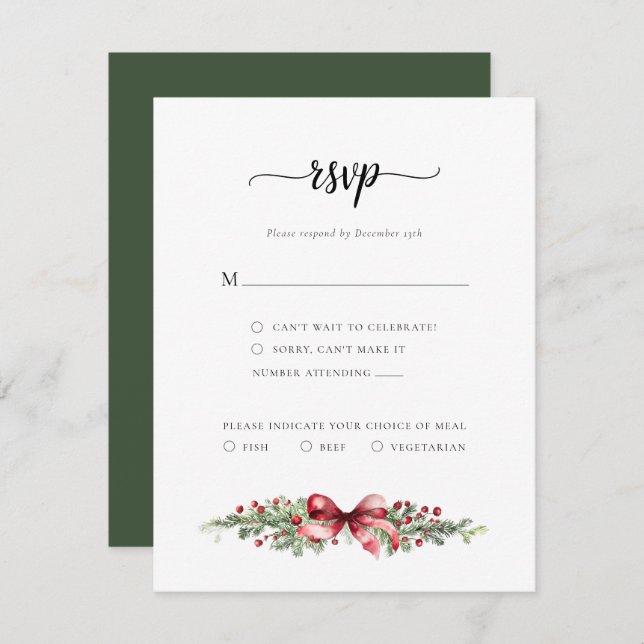 Christmas Winter RSVP Card (Front/Back)